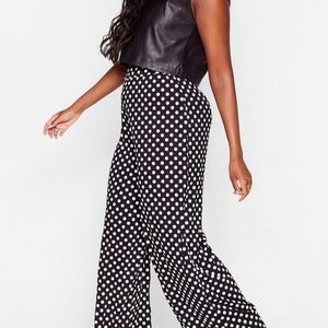 Nasty Gal High-Waist Polka Dot Pants NWT